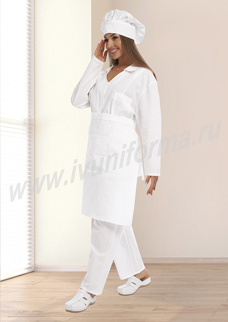 Фартук-передник пекаря унисекс арт. ПВ-04-01-БЗ