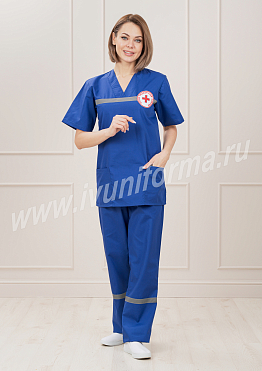 Костюм женский с шевроном для скорой помощи арт. СП-02-09-ТС